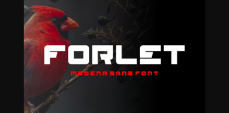 Forlet Font Poster 1