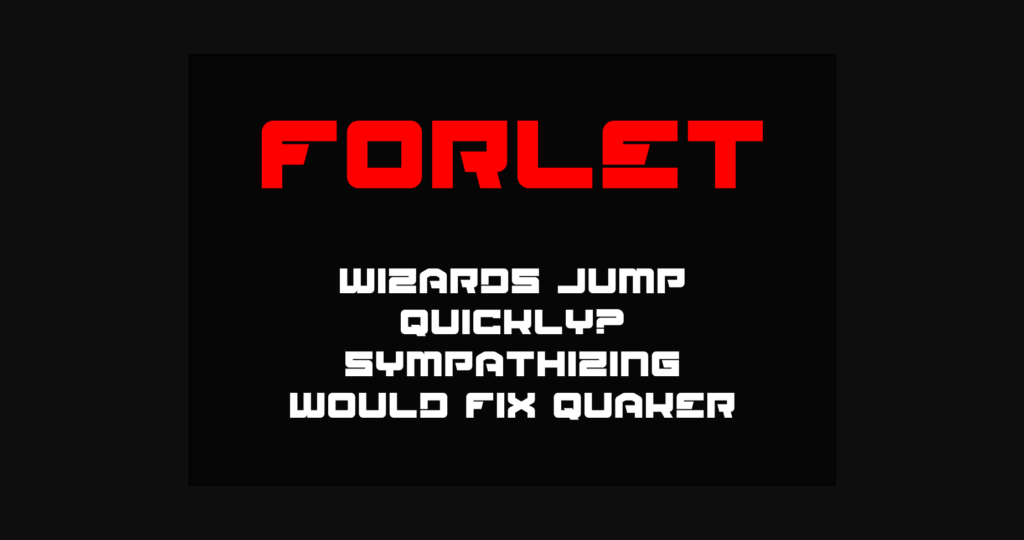 Forlet Font Poster 5