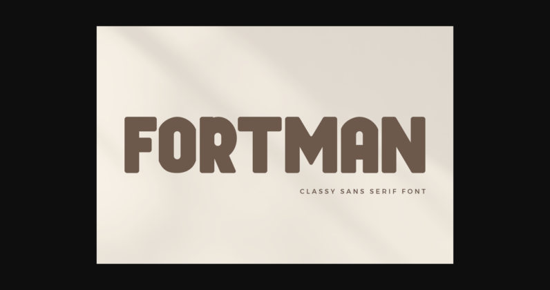 Fortman Font Poster 3