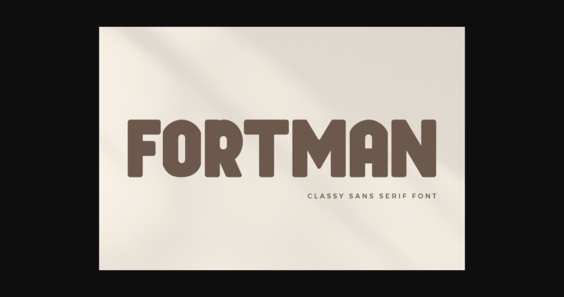 Fortman Font Poster 1