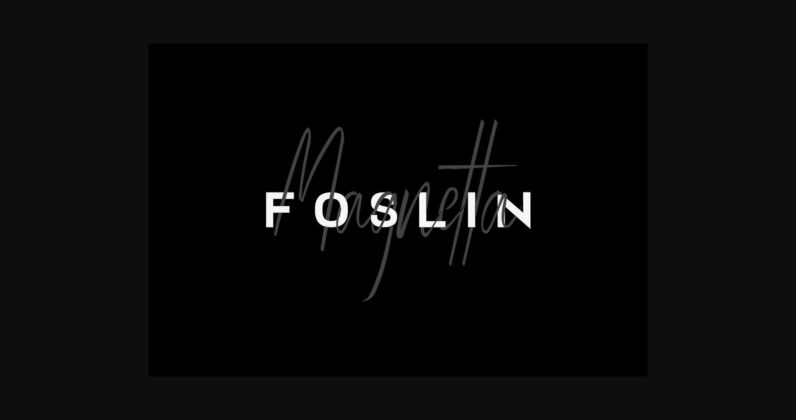 Foslin & Magnetta Font Poster 3