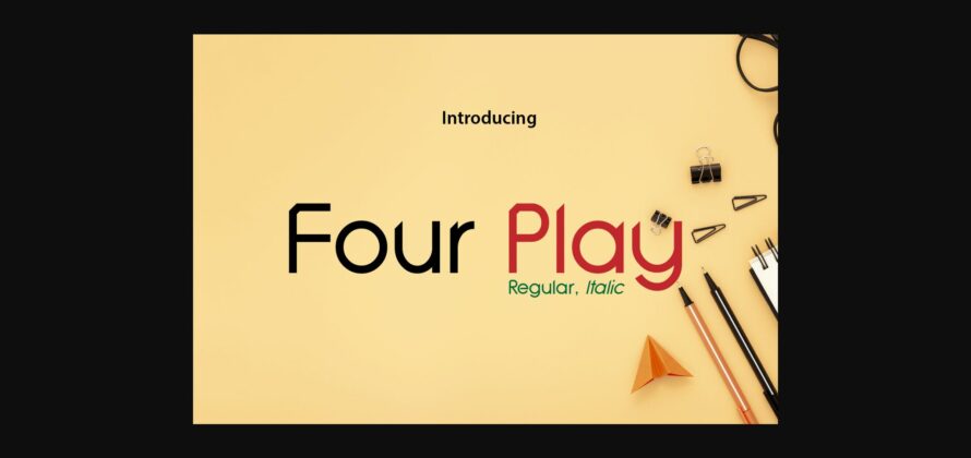 Four Play Font Poster 3