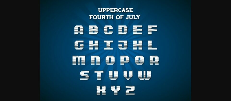 Fourth of July Font Poster 2