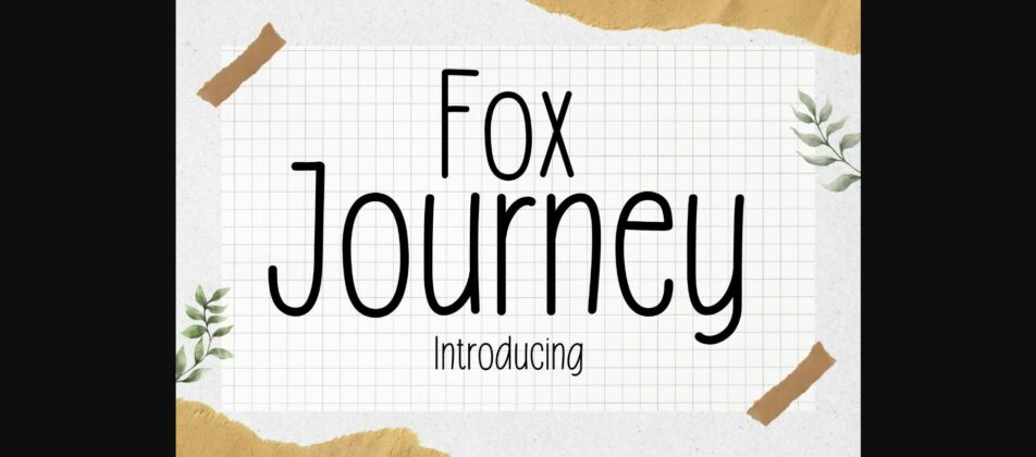 Fox Journey Font Poster 3