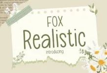 Fox Realistic Font Fox Realistic Font Poster 1
