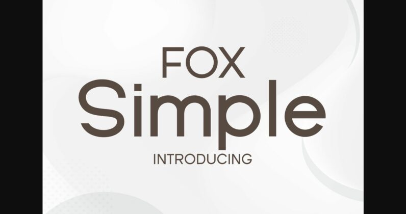 Fox Simple Font Poster 3