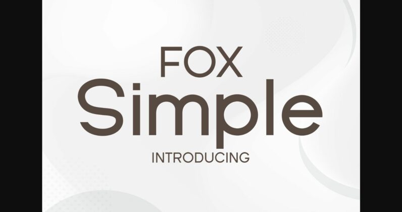 Fox Simple Font Poster 1