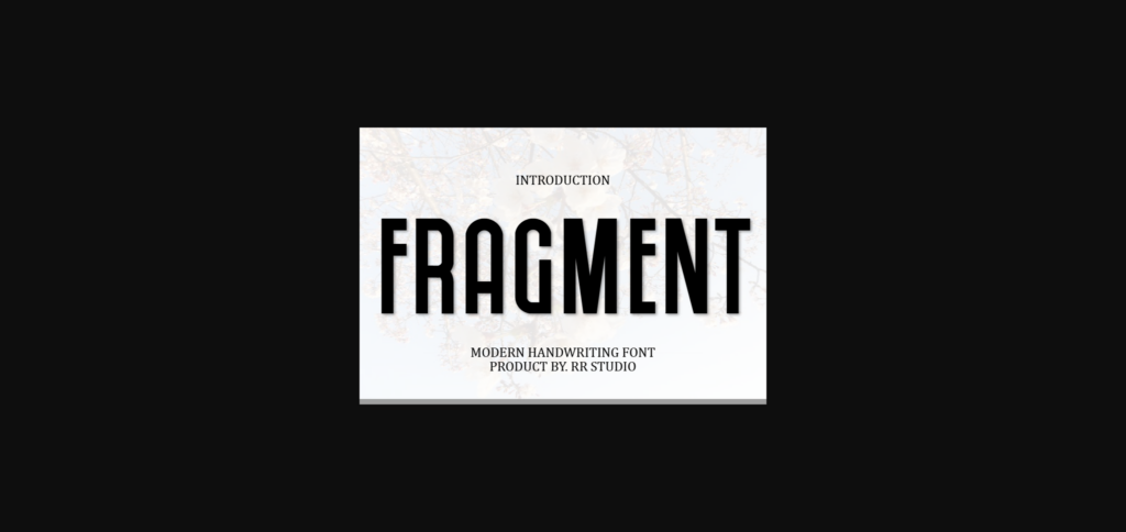 Fragment Font Poster 3