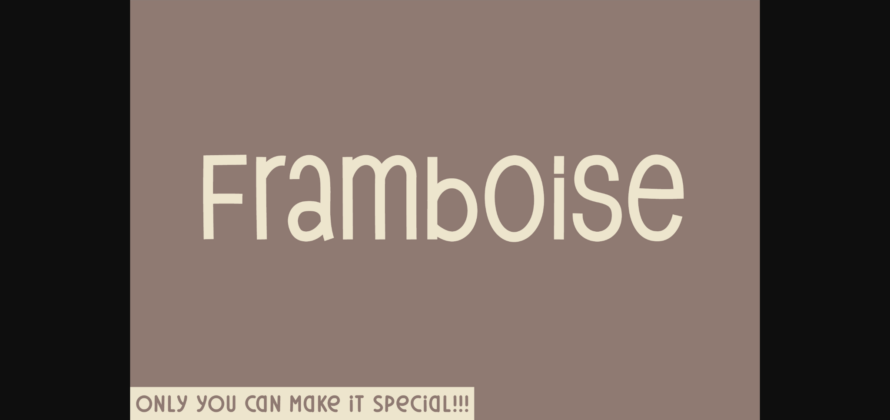 Framboise Font Poster 3