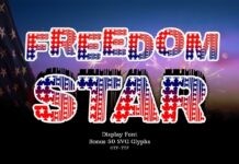 Freedom Star Font Poster 1