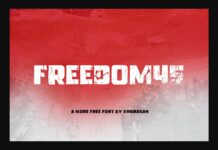 Freedom45 Font Poster 1