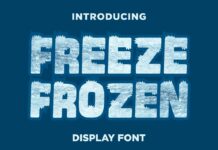 Freeze Frozen Font Poster 1