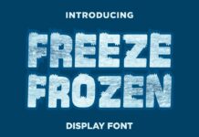 Freeze Frozen Font Poster 1