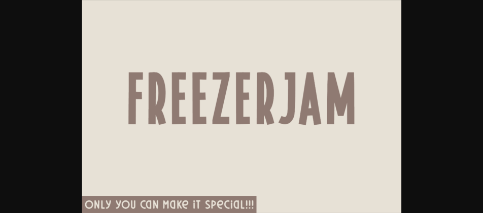 Freezerjam Font Poster 3