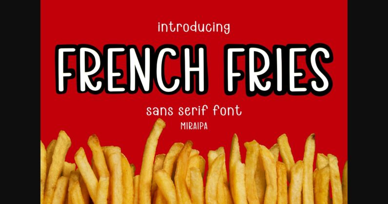 French Fries Font Poster 3