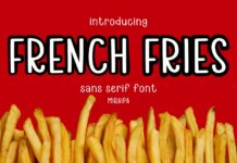 French Fries Font Poster 1