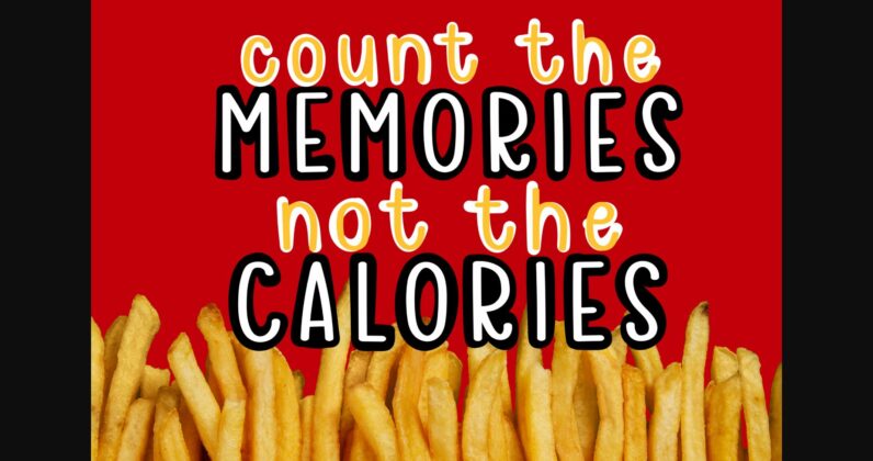 French Fries Font Poster 2