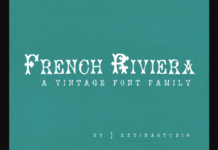 French Riviera Font Poster 1