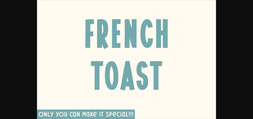 French Toast Font Poster 3