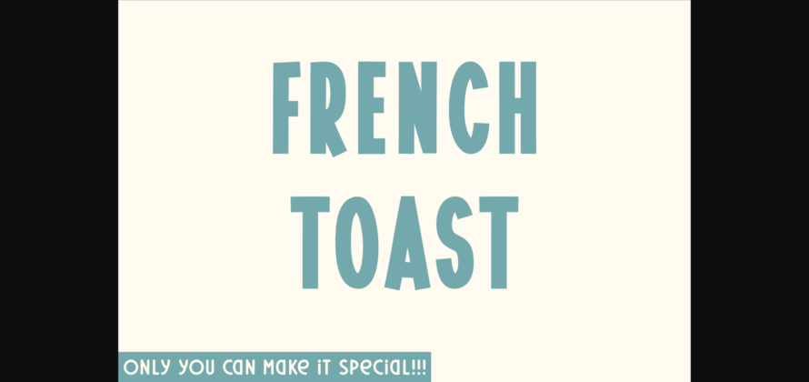 French Toast Font Poster 3