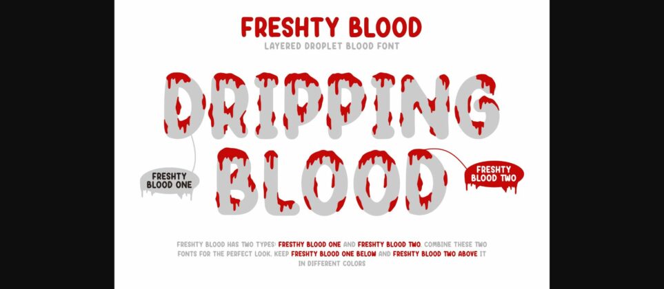 Freshty Blood Font Poster 7