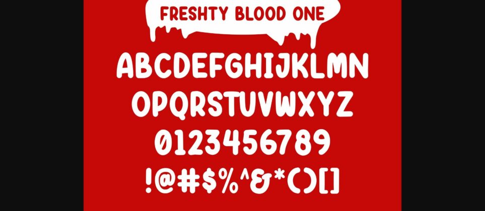 Freshty Blood Font Poster 8