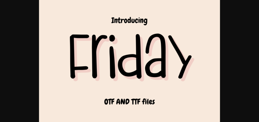 Friday Font Poster 3
