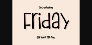 Friday Font Poster 1