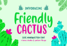 Friendly Cactus Font Poster 1