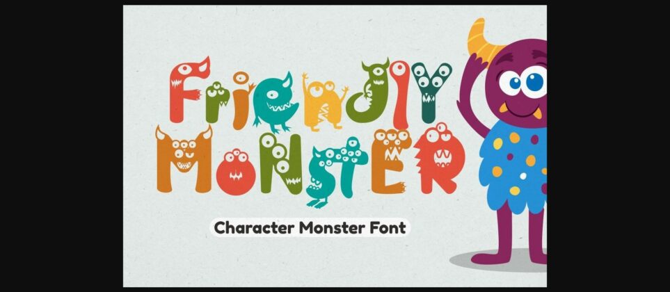 Friendly Monster Font Poster 3