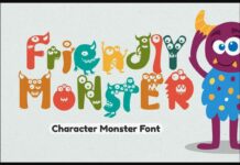 Friendly Monster Font Poster 1