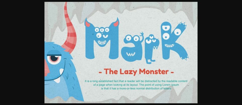 Friendly Monster Font Poster 5