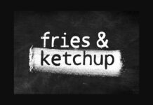 Fries and Ketchup Font Poster 1