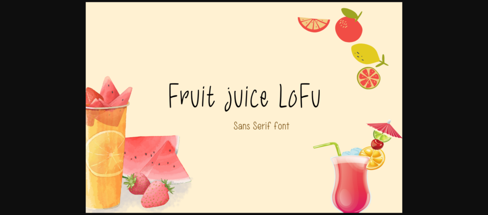 Fruit Juice Lofu Font Poster 3