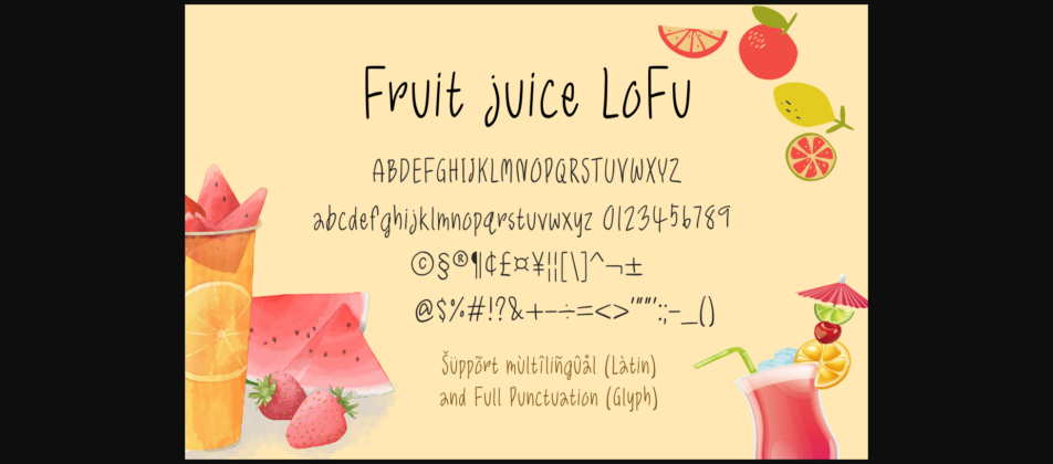 Fruit Juice Lofu Font Poster 4