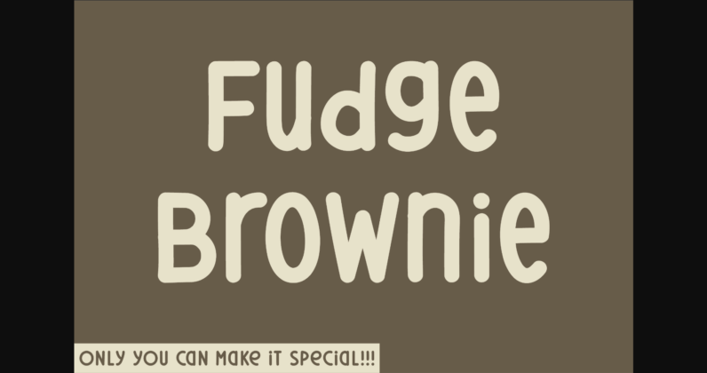 Fudge Brownie Font Poster 3
