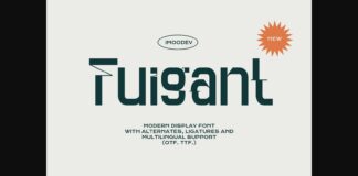 Fuigant Font Poster 1