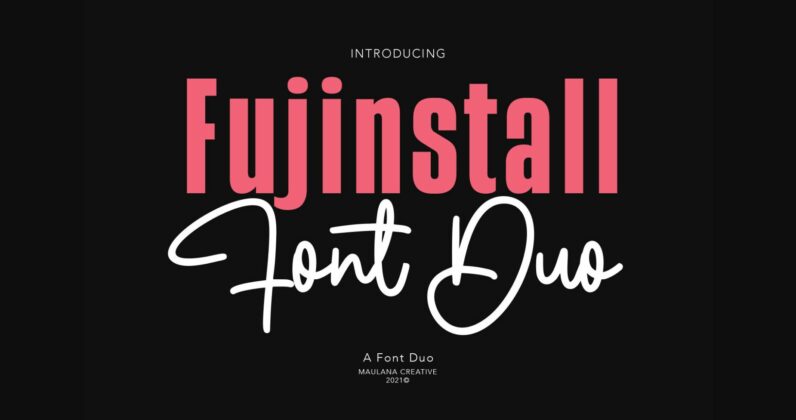 Fujinstall Font Duo Font Poster 3