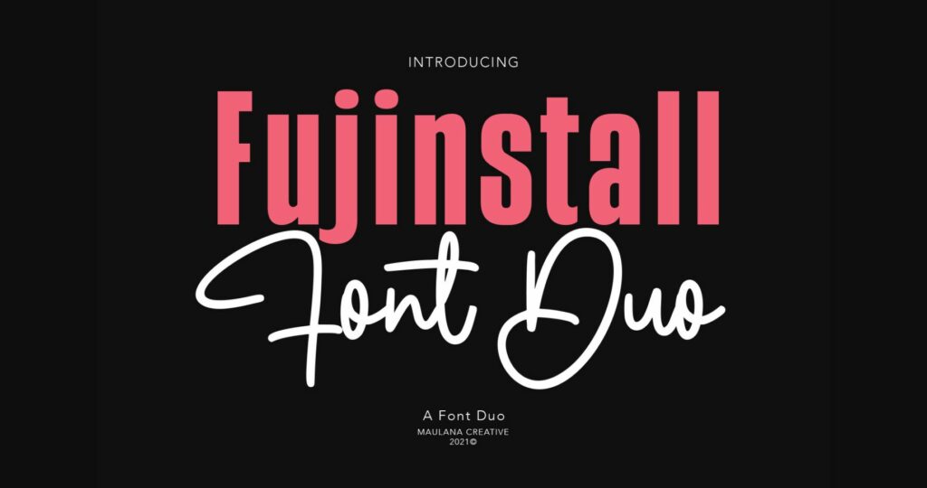 Fujinstall Font Duo Font Poster 1