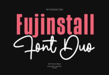 Fujinstall Font Duo Font Poster 1