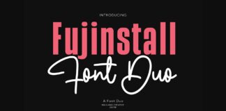Fujinstall Font Duo Font Poster 1