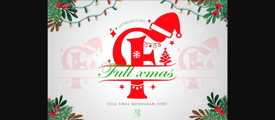 Full Xmas Monogram Font Poster 3