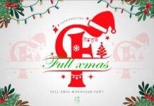 Full Xmas Monogram Font Poster 1