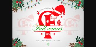 Full Xmas Monogram Font Poster 1