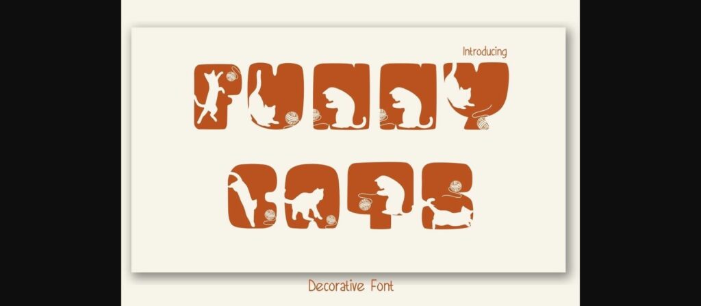 Funny Cats Font Poster 3