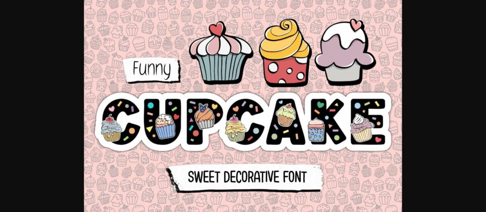 Funny Cupcake Font Poster 3