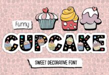 Funny Cupcake Font Poster 1