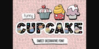 Funny Cupcake Font Poster 1