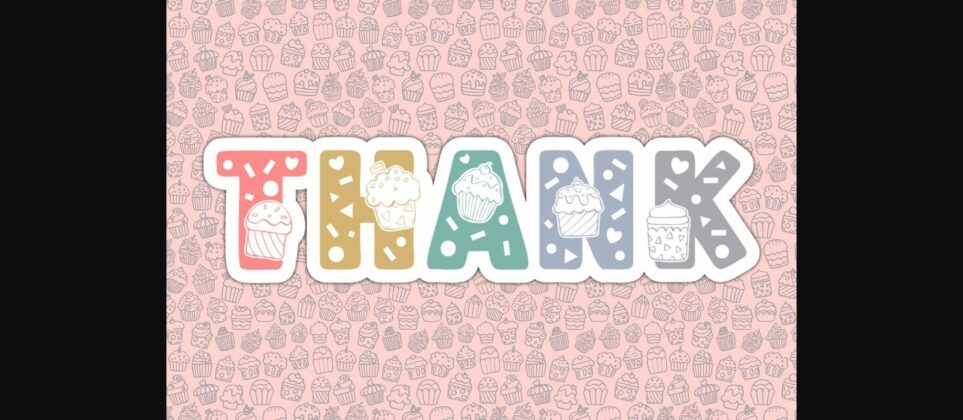 Funny Cupcake Font Poster 7