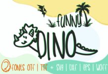 Funny Dino Font Poster 1